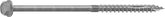 Camo 0368240 Structural Screw, 1/4 in Thread, 6 in L, Hex Head, Hex Drive, Sharp Point, Hot-Dipped Galvanized, 10